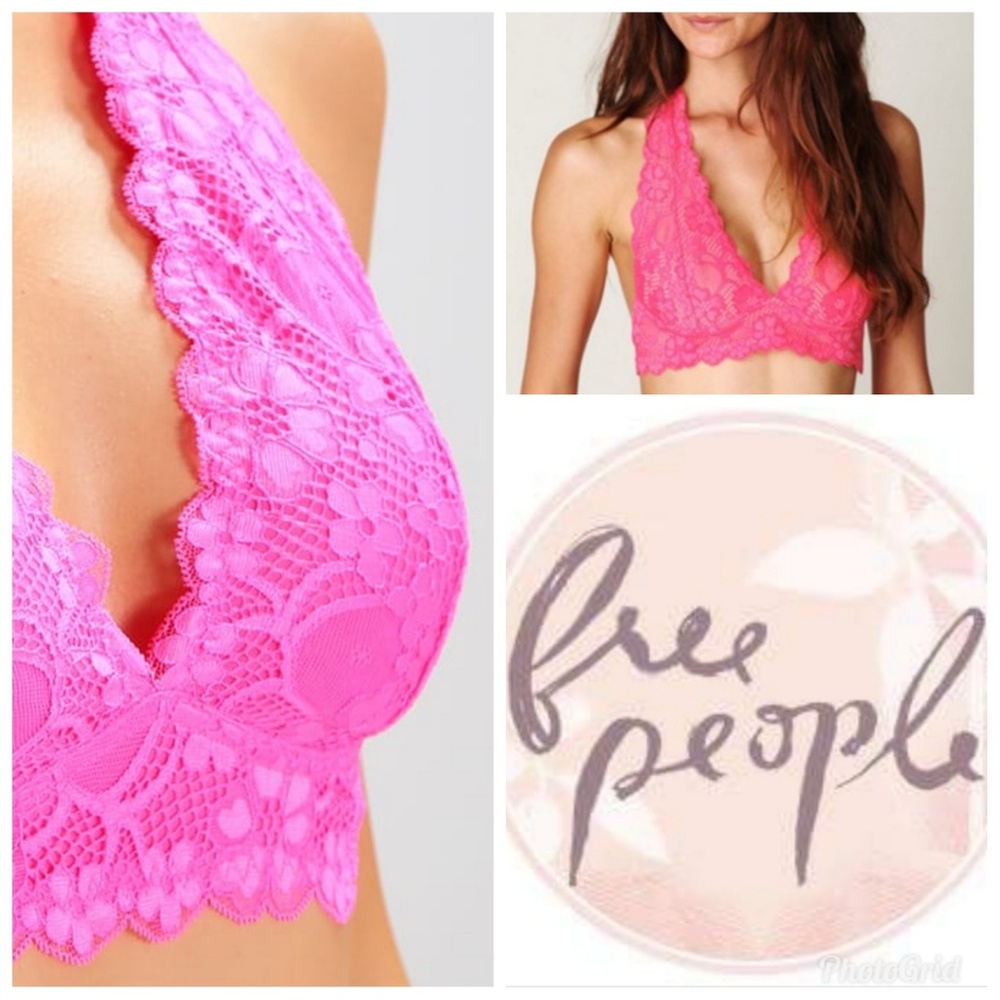 Free People Galloon Lace Halter Bra